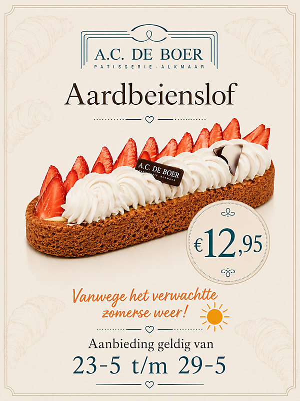 Aardbei slof (6Pers.) 